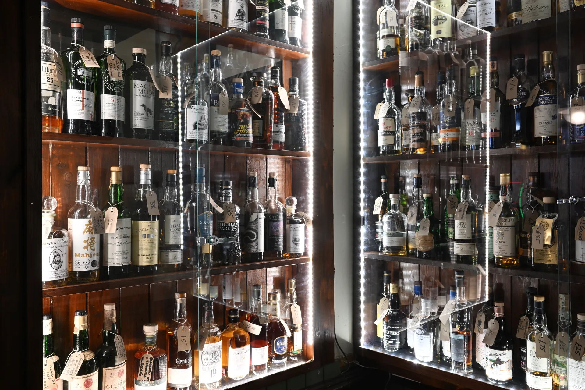 Whisky shelf aisle